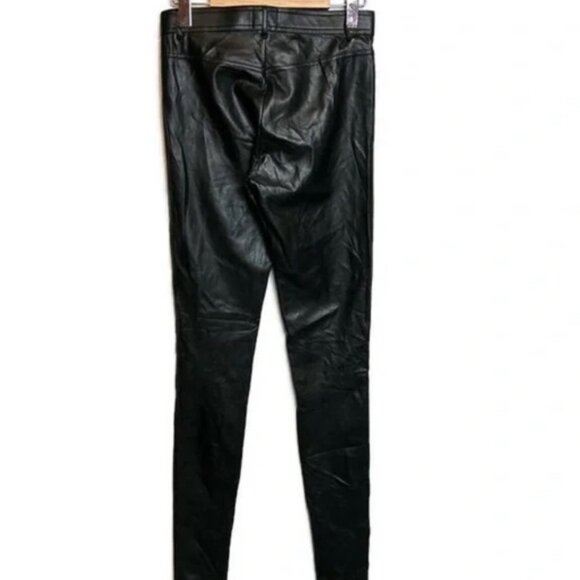 Aritzia Wilfred Free Sauvage Pants Vegan Leather Skinny Fit Sz 8 Black - Picture 6 of 6